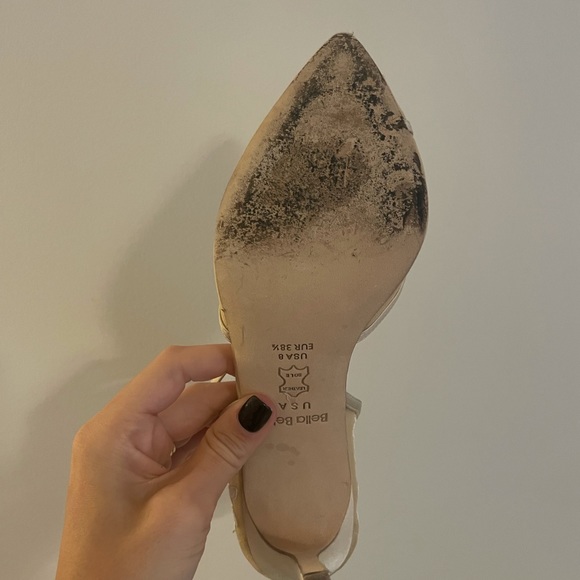 Bella Belle Mesh Lace Ivory Heels - Picture 7 of 7